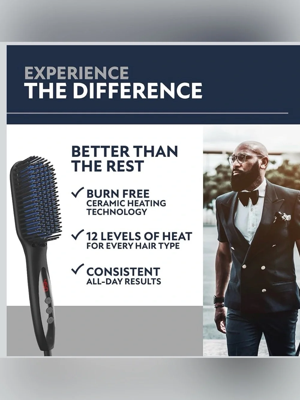 Arkam Beard Straightener Brush for MEN